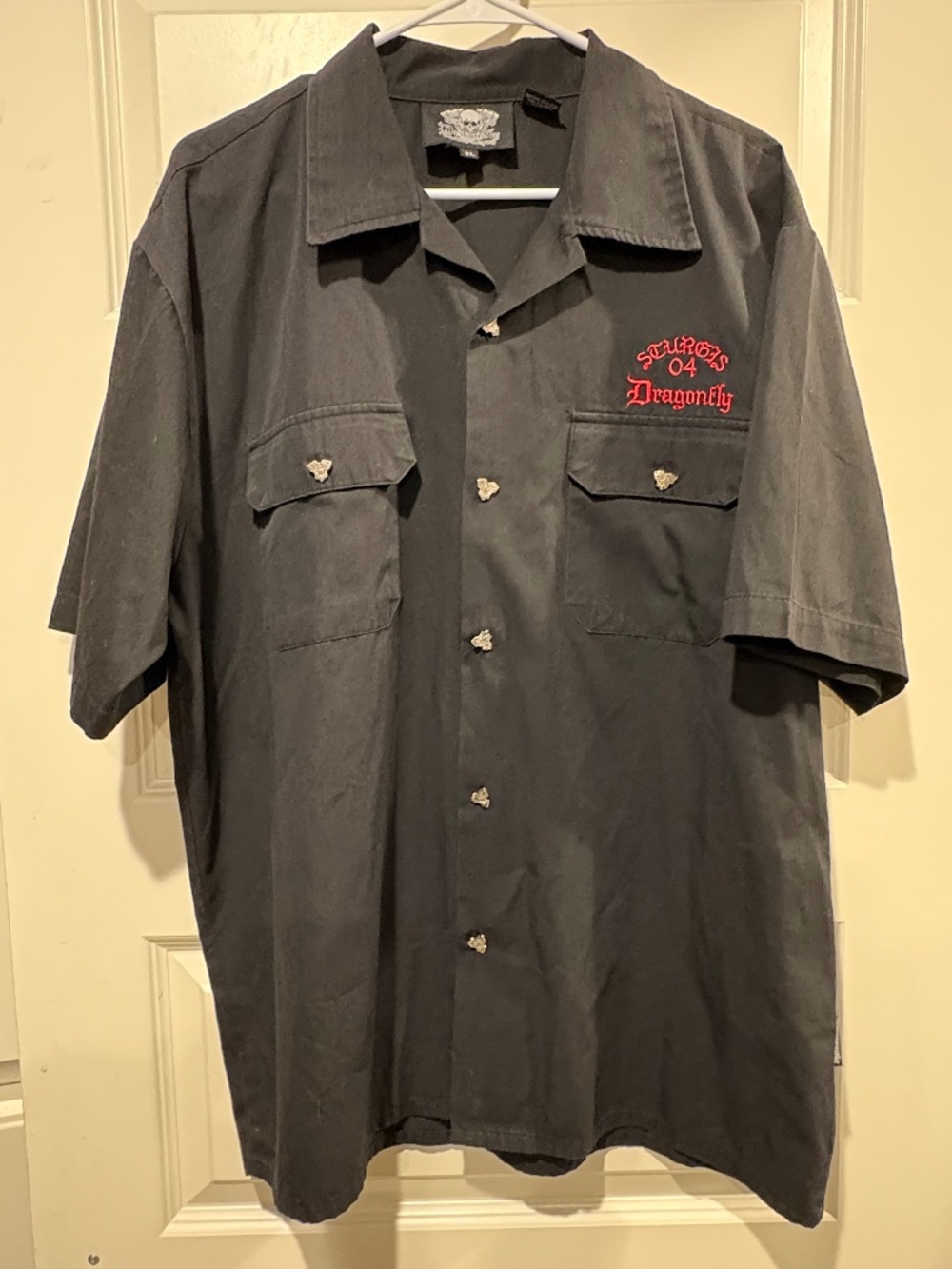Sturgis 2004 '04 Dragonfly Button Down Shirt Ride Rigid or Ride Nothing XL